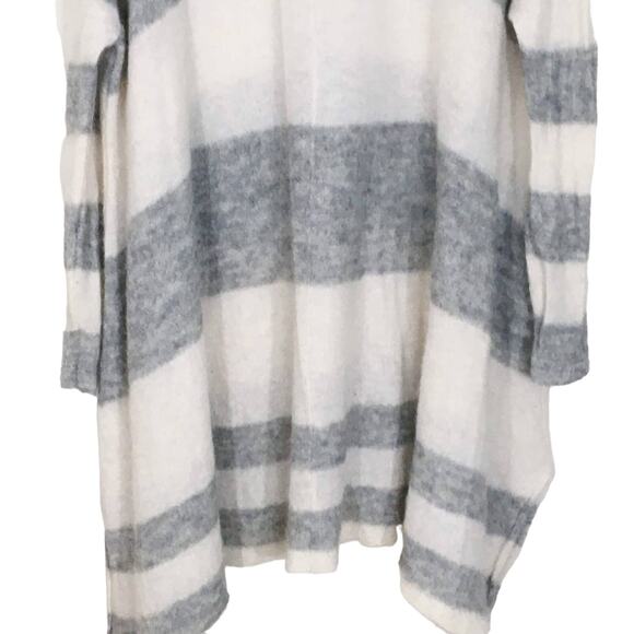 Free People Lafayette Alpaca Mock Neck Poncho XXS Stripe Oversized Long Sweater - Picture 11 of 16